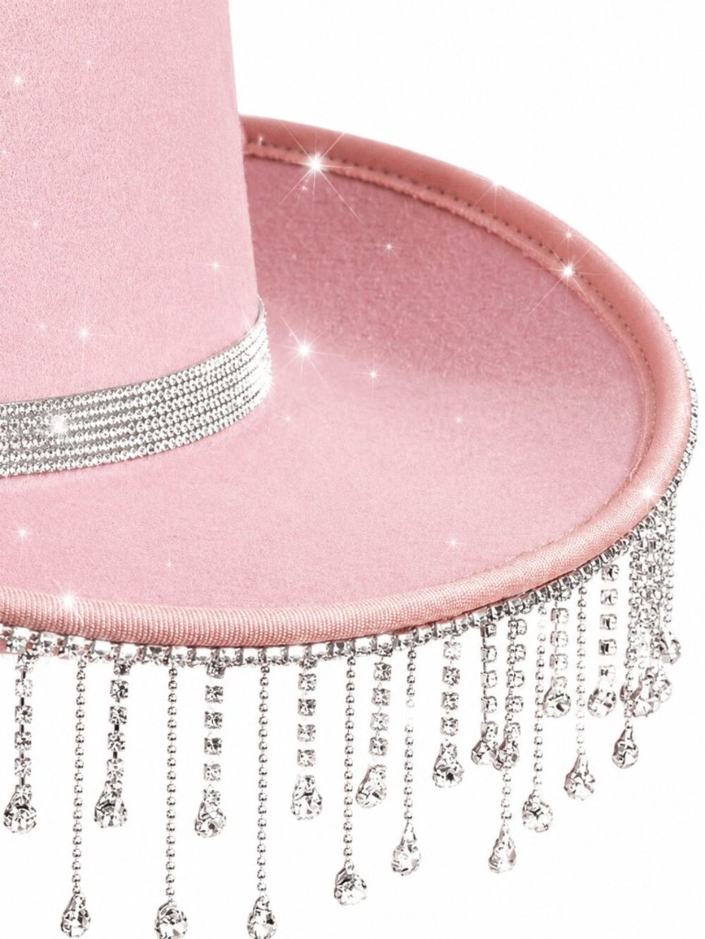NEW Sparkling Bling Swarovski Crystal Rhinestone Hat & Sandals Pink Bikini Skirt - Picture 10 of 16